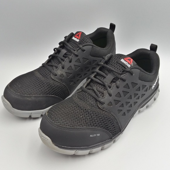 Reebok Other - Reebok Sublite Cushion Work Mens 10 Black Alloy Safety Toe Slip Resistant Shoes